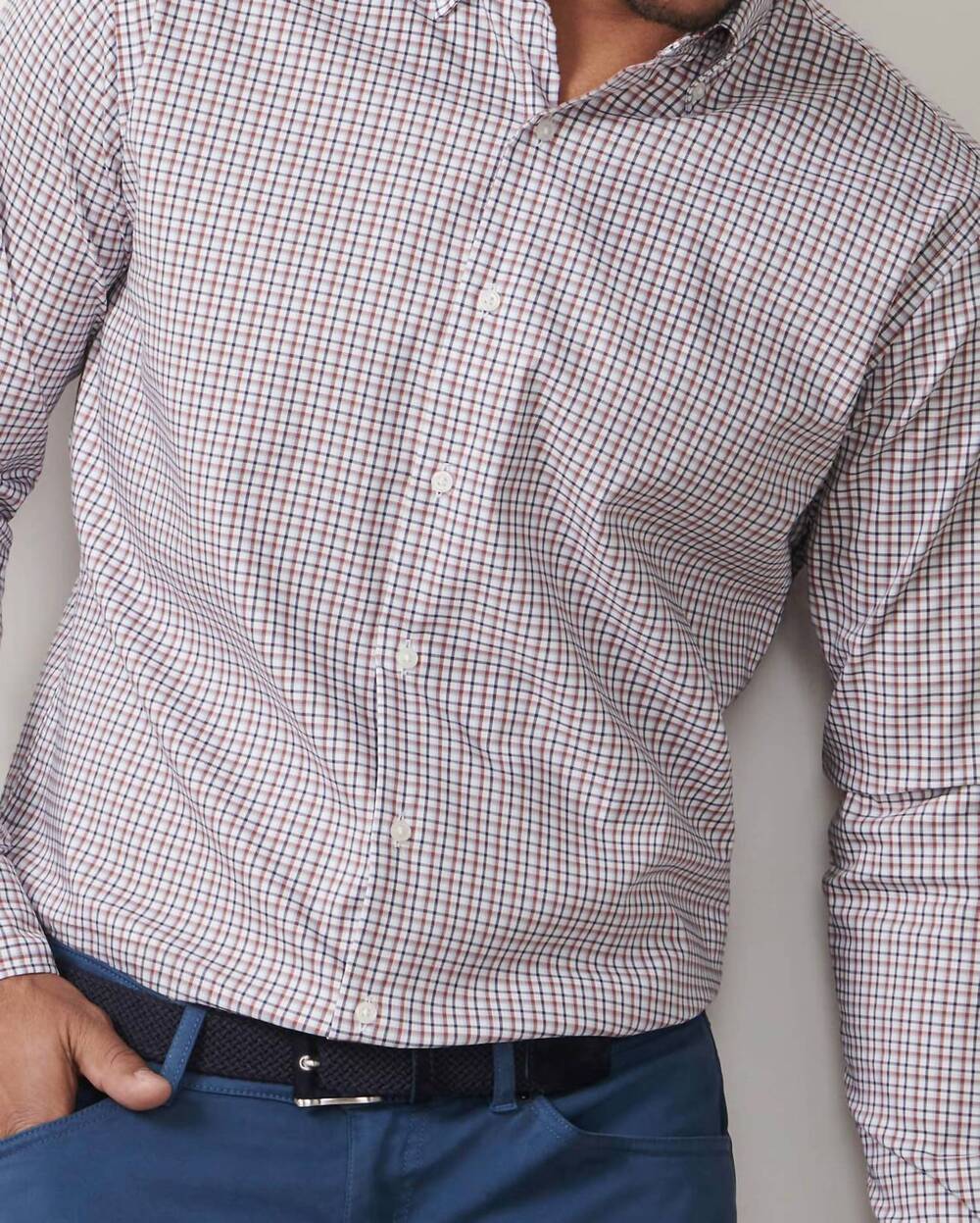 NEW PETER MILLAR julian crown lite sport shirt in navy
